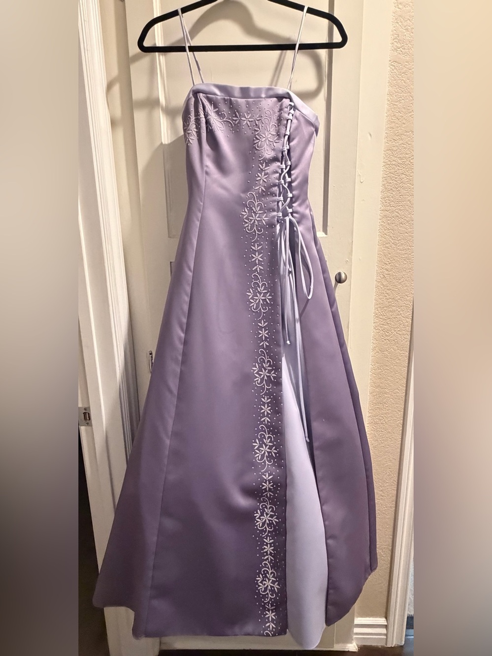 Lilac formal beaded detail Dress size XS Y2K vintage
